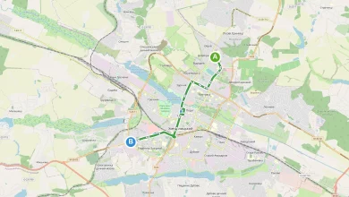 Карта маршруту Тролейбус 12 Хмельницький
